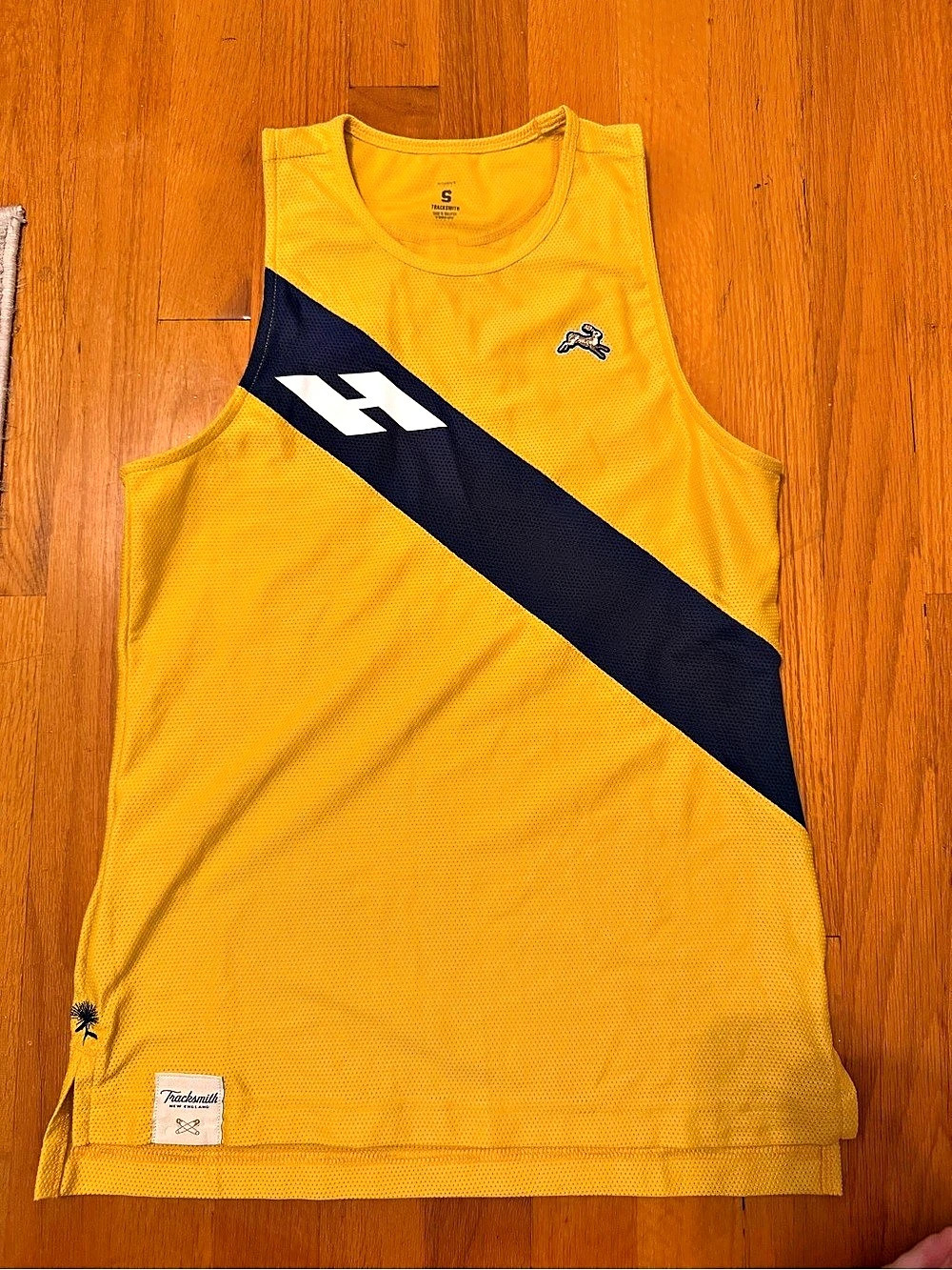 Tracksmith Van Cortlandt Singlet Color Block Athletic Jersey Small